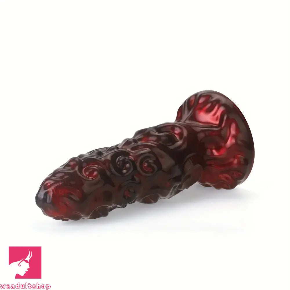 7.71in 8.89in 10.03in High End Dark Red Monster Alien Soft Silicone Dildo