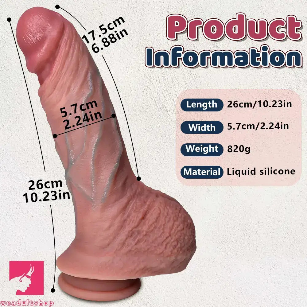 10.23in Real Feeling Strap on Silicone High Quality Heat Resistant Dildo
