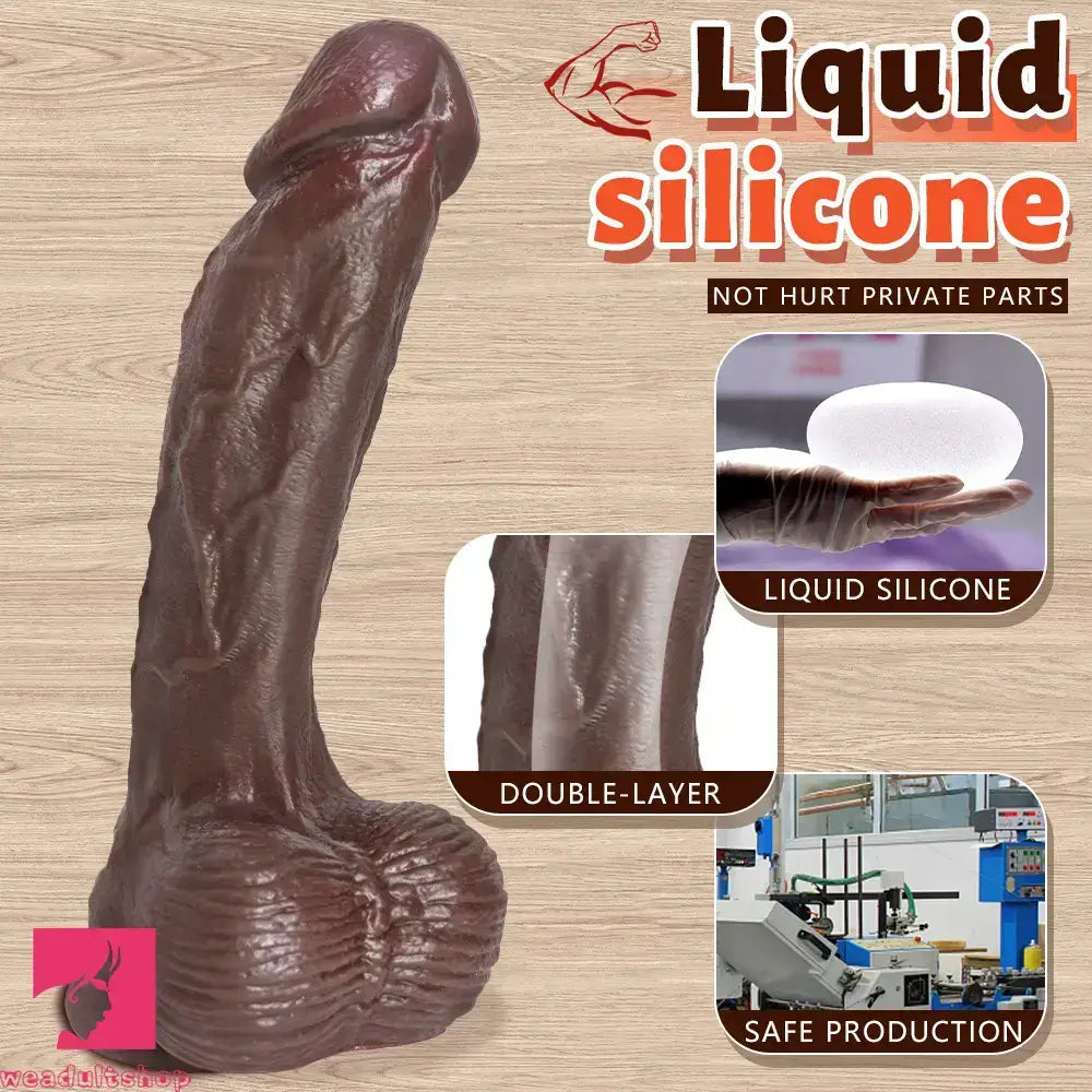 6.29in 7.87in 9.64in Curved Strap on Realistic Dildo Unisex Penis Real Sex Toy