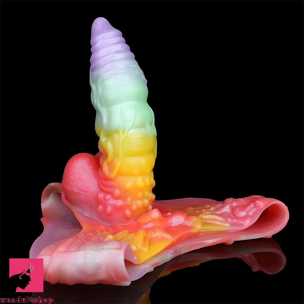9.92in Sheath Strap on Dildo Silicone Monster Creature Cock Big Cock Dildo