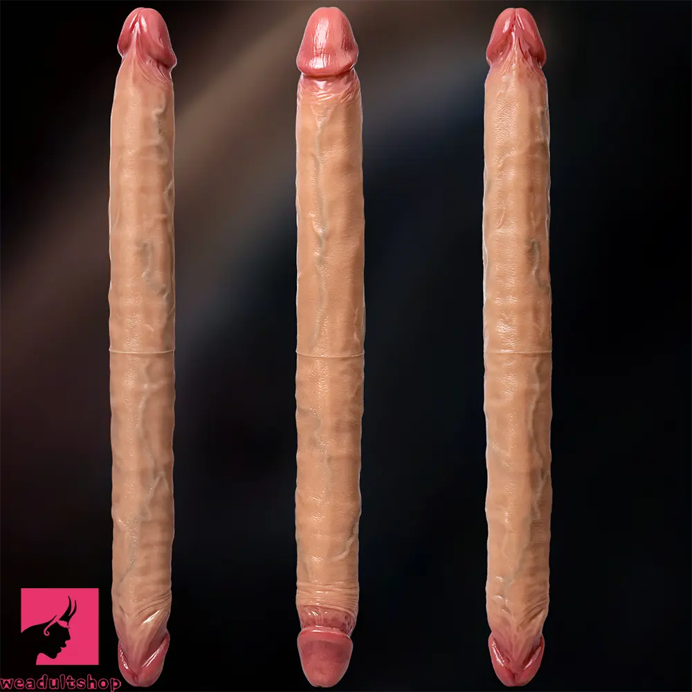 18.1in Dual Sided Silicone Dildo Anal G-spot Stimulator Masturbation Aid