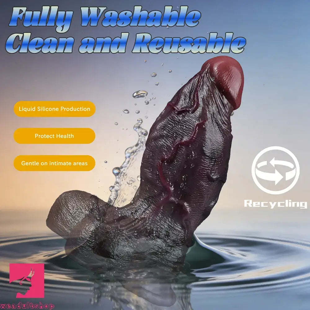 6.5in Dual Density Silicone Soft Real Feeling Dildo Adult Intimacy Love Toy