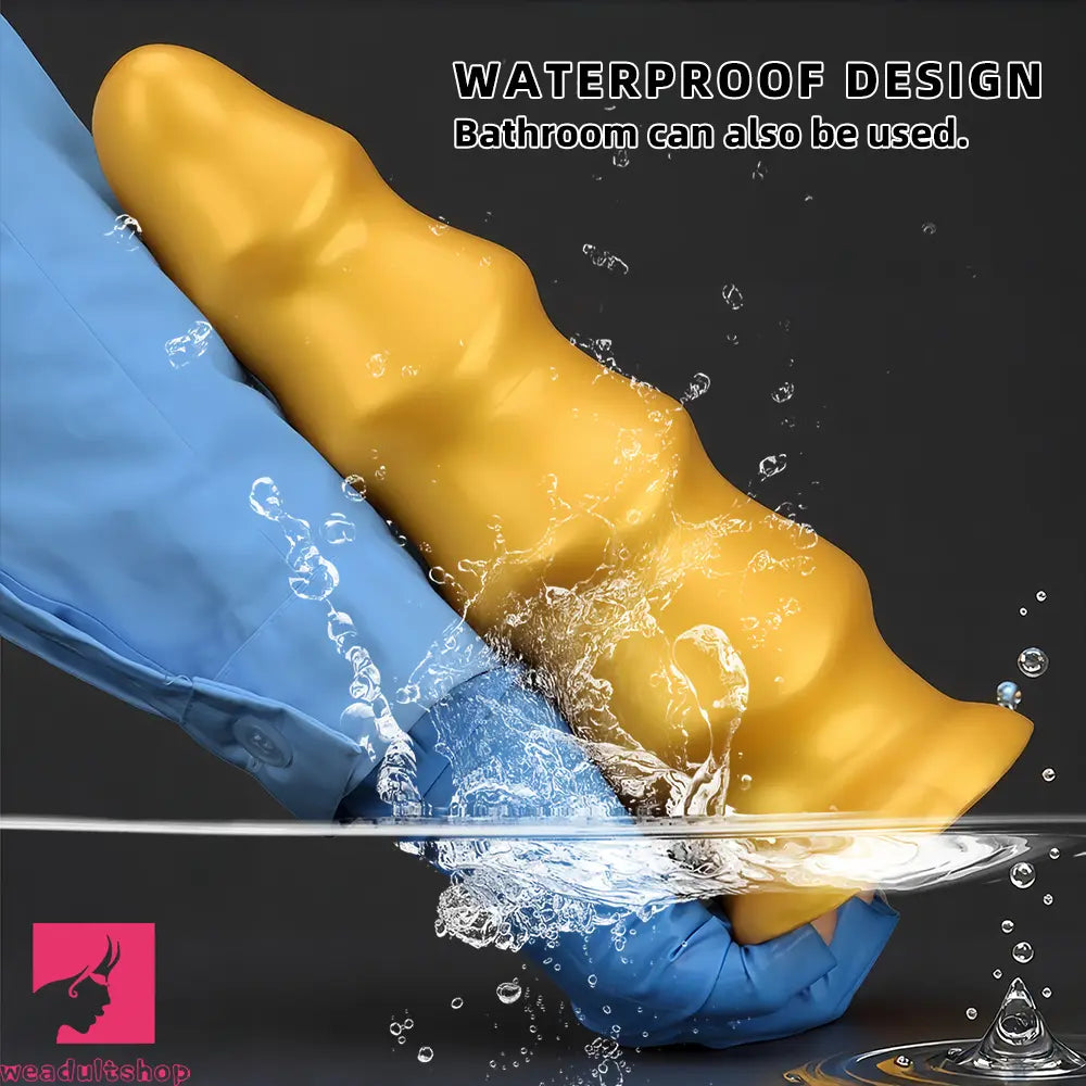 6.49in 8.26in 10.03in Golden Silicone Fantasy Dildo For Couples Unisex