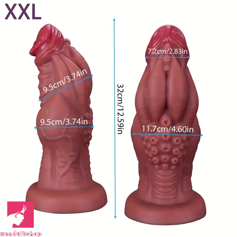 9.05in 9.44in 10.23in 11.61in 12.59in G-Spot Tentacle Knot Fantasy Soft Dildo