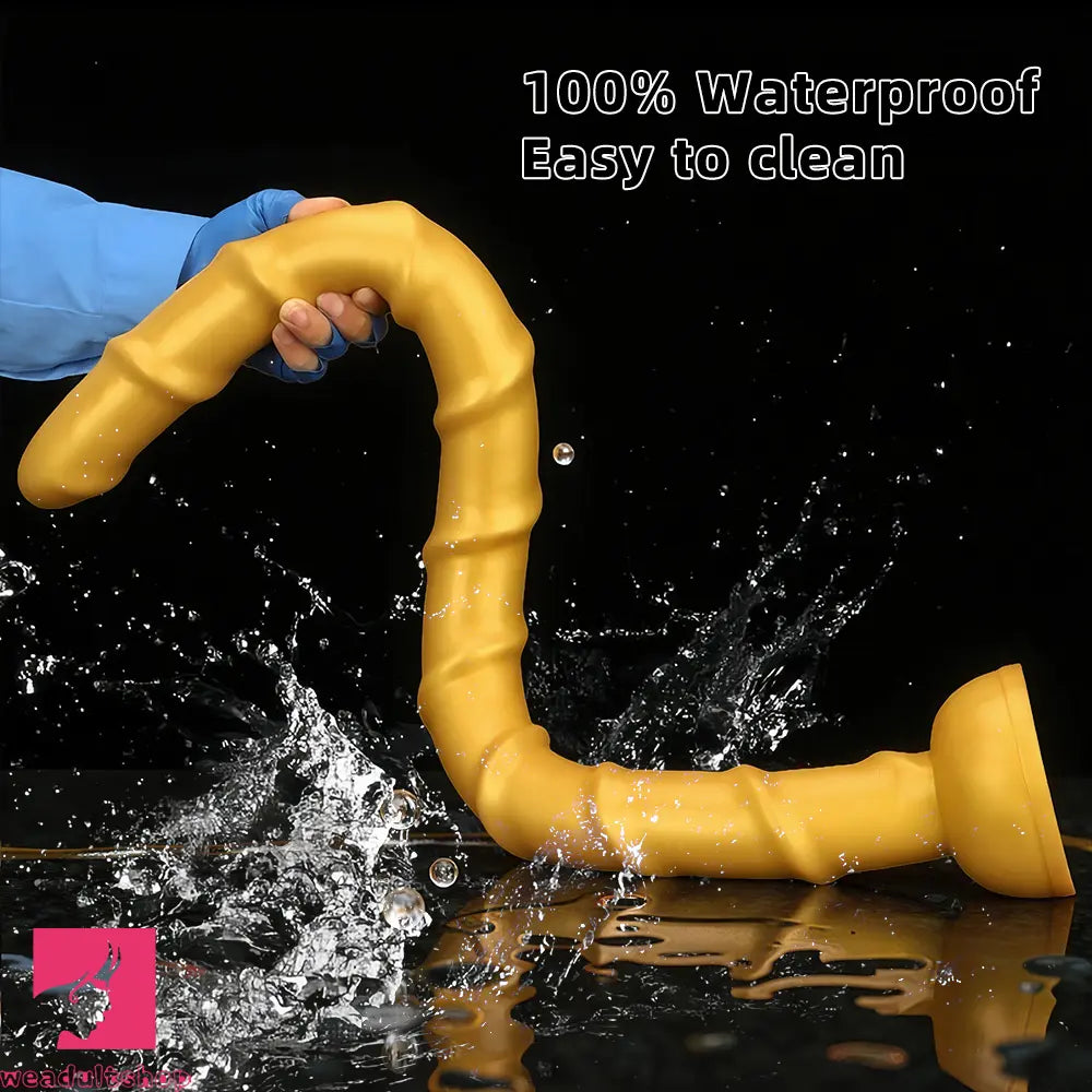 33.46in Golden Silicone Super Long Huge Dildo Couples Pleasure Solo
