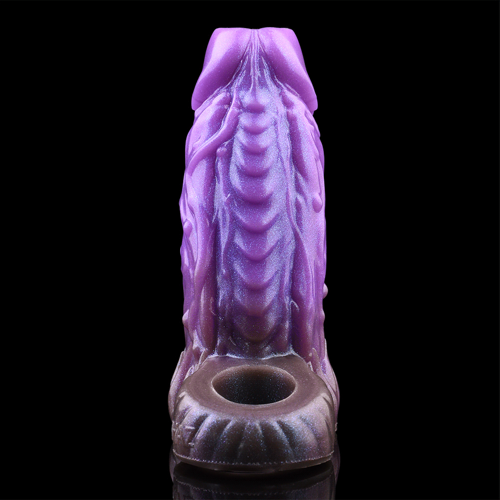 5.78in Beast Creature Fantasy Hollow Dildo Sleeve For Cock Enlargement