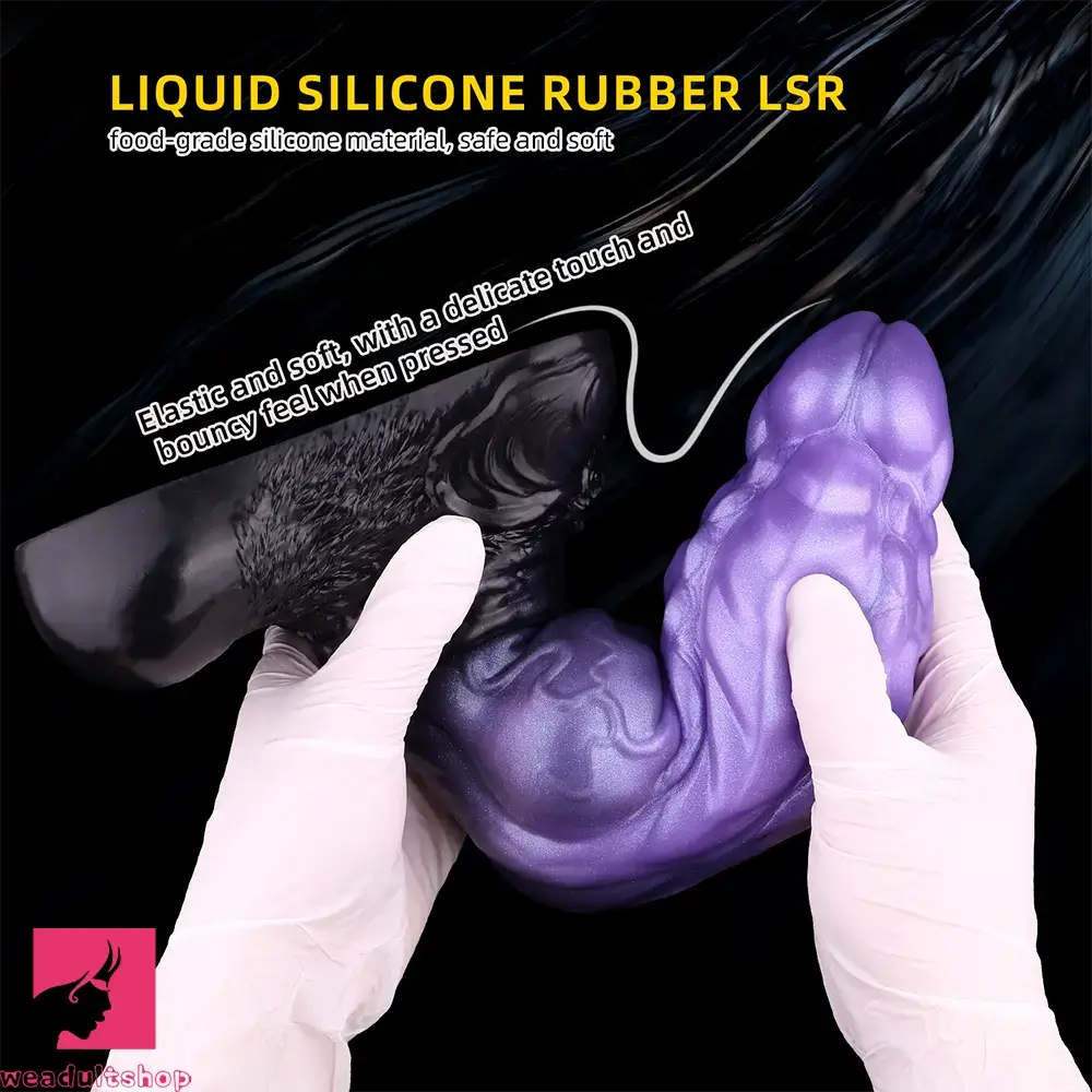 10.15in Dual Density Silicone Knot Monster Dildo G-Spot Anal Love Toy