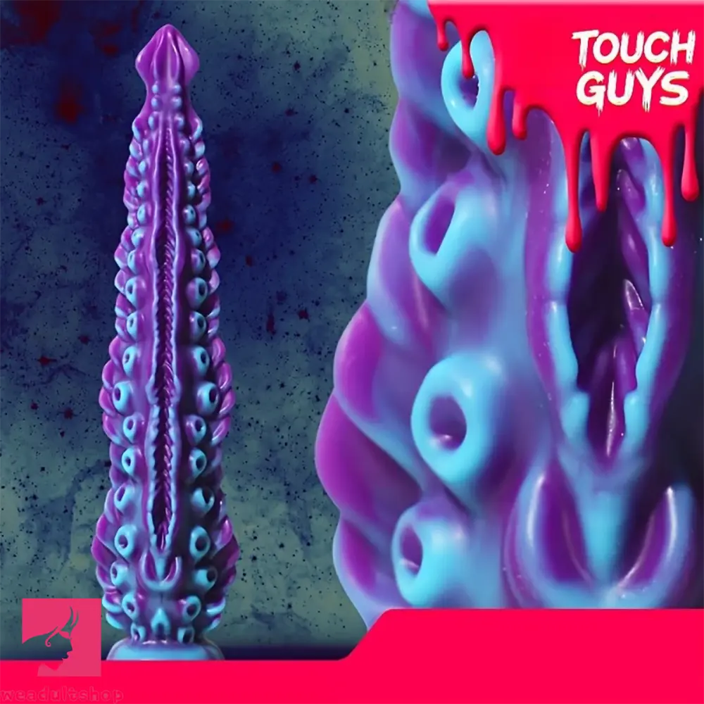 7.09in 9.06in Alien Octopus Tentacle Silicone Fantasy Reusable Odd Dildo