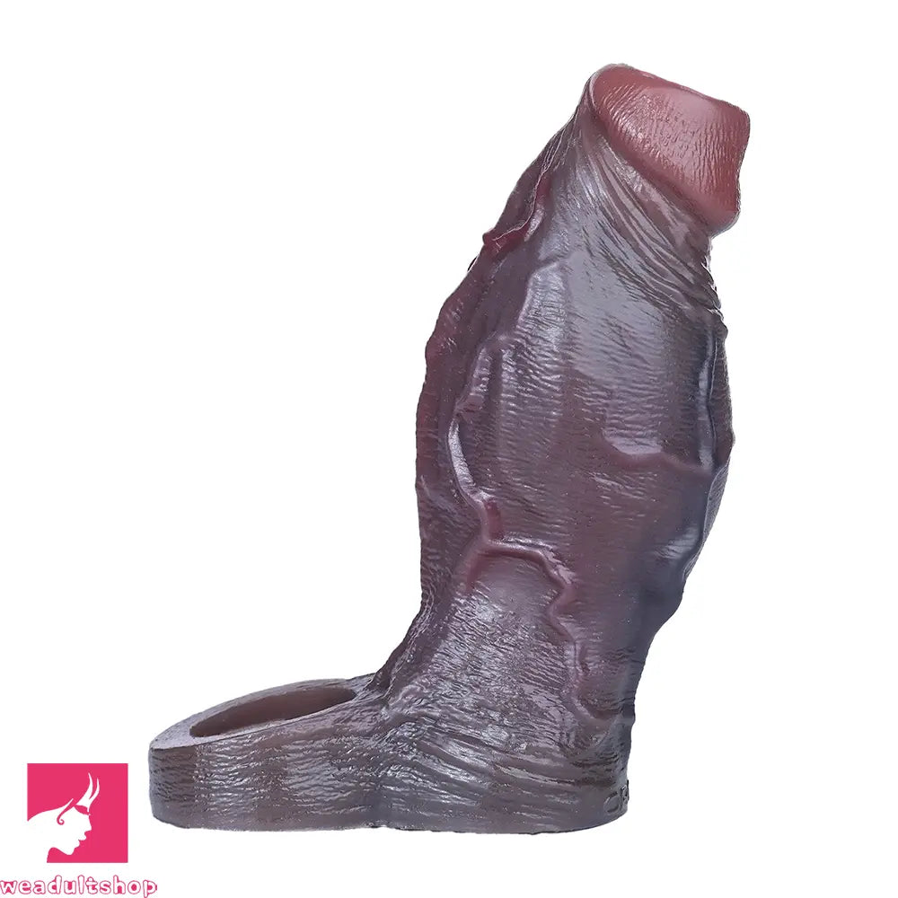 6.02in Platinum Silicone Soft Dildo Sleeve For Couples Male Adult Sex Toy