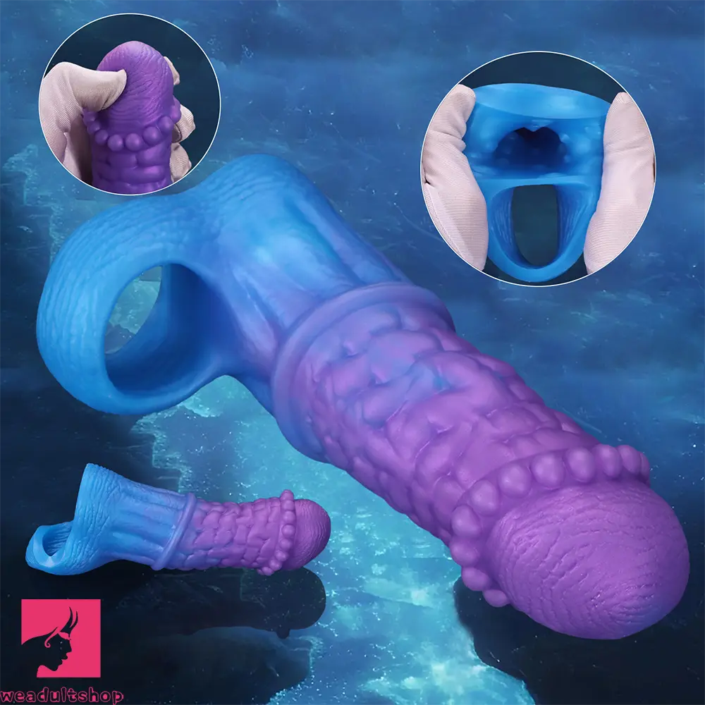 5.9in 6.29in 6.69in Hollow Spiked Horse Dildo Sleeve For Prostate Real Love