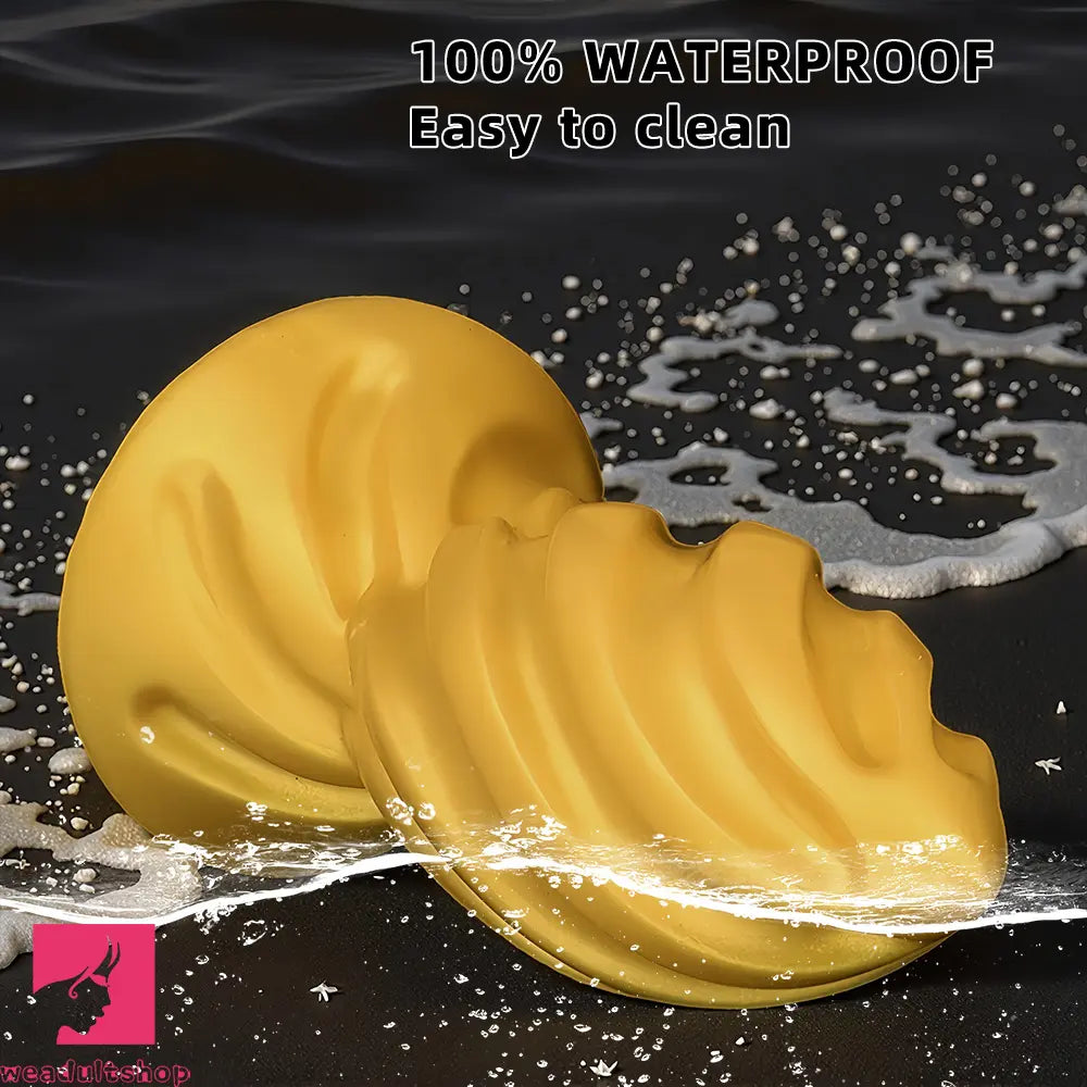 6.49in 7.67in 9.05in 9.84in Golden Silicone Spiral Thread Women Dildo