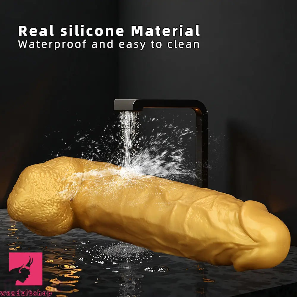 18.11in Gold Silicone Soft Huge Thick Long Dildo For Anus Vagina Cock
