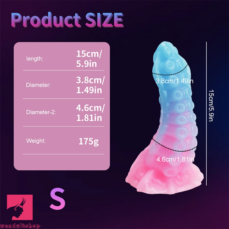5.9in 6.69in 8.66in Big Animal Tentacle Silicone Soft Dildo For Prostate