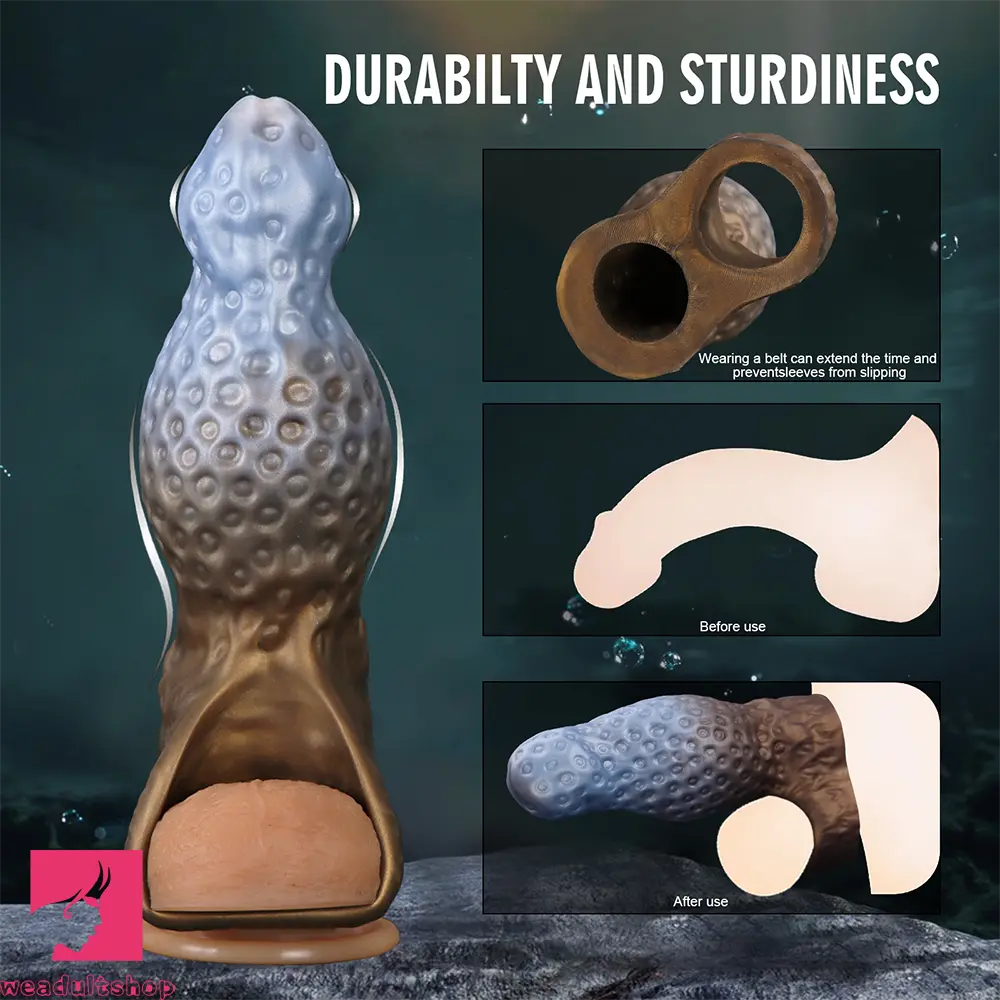 5.9in 6.29in 6.69in Hollow Octopus Dildo Sleeve Hands-free For Real Love