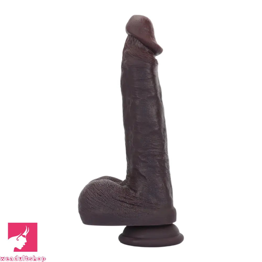 8.67in Double Layer Silicone Soft Big Dildo For Vaginal Massage Masturbation