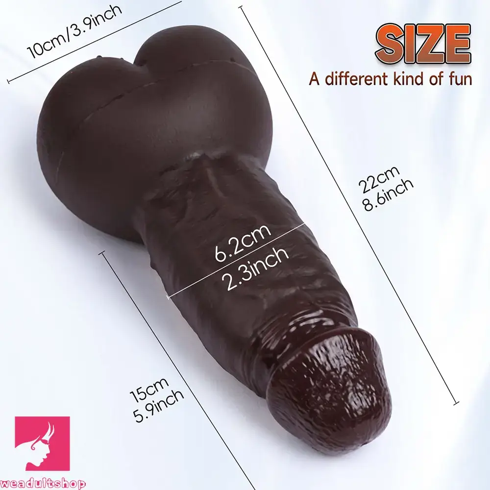 8.6in 3D Anal Tunnel Pocket Pussy Dildo With Anus Smooth Head Love Toy