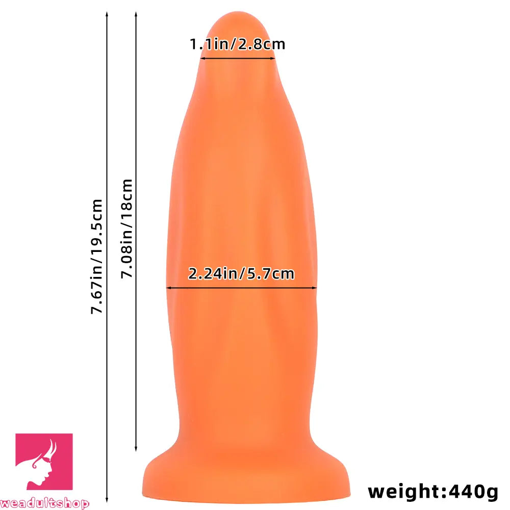 7.67in Liquid Silicone Thick Soft Dolphin Animal Dildo For Cock Orgasm