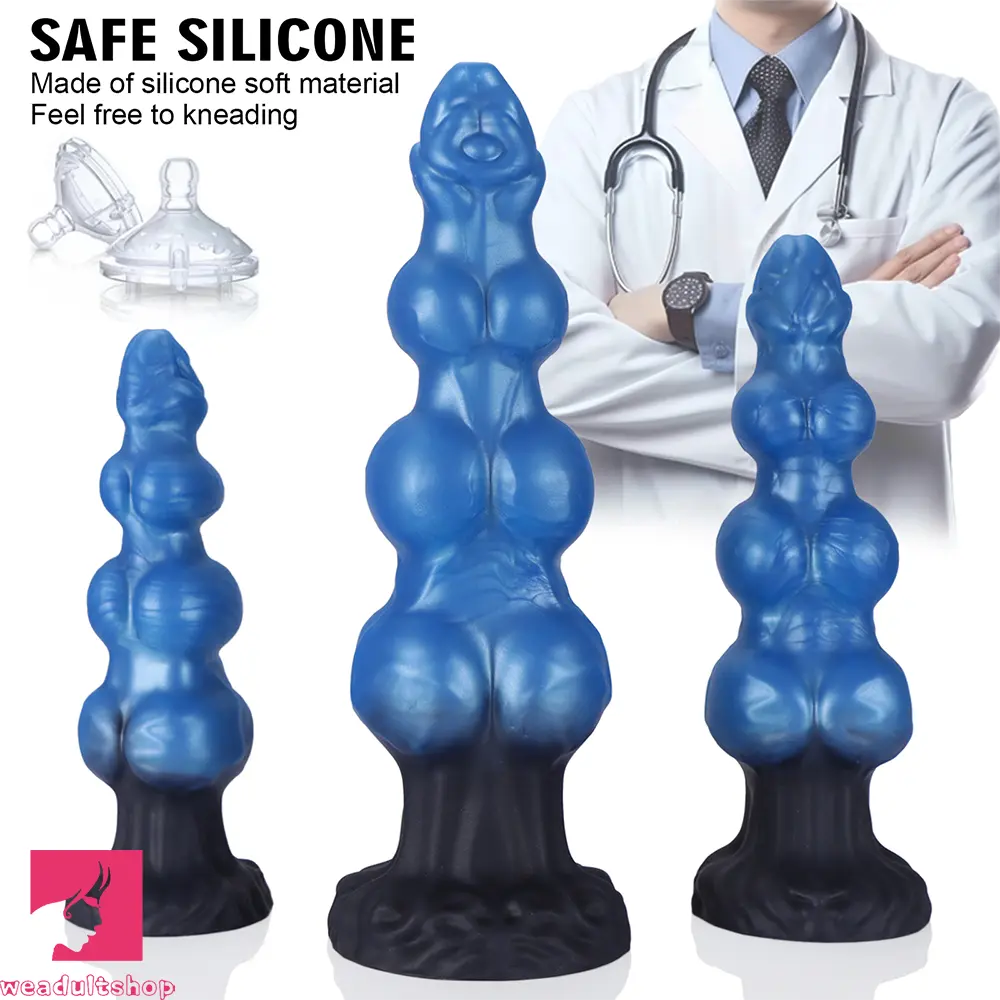 7.48in 8.66in 10.43in Knot Silicone Fantasy Animal Dildo G spot Anal Dilator