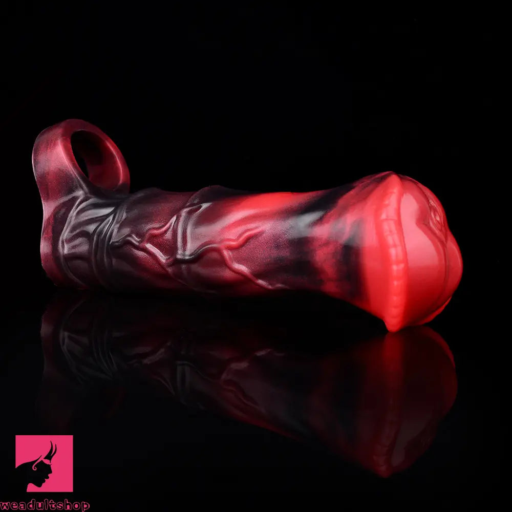 5.58in 7.17in Silicone Horse Dildo Sleeve Vibrating Hollow Waterproof Dildo