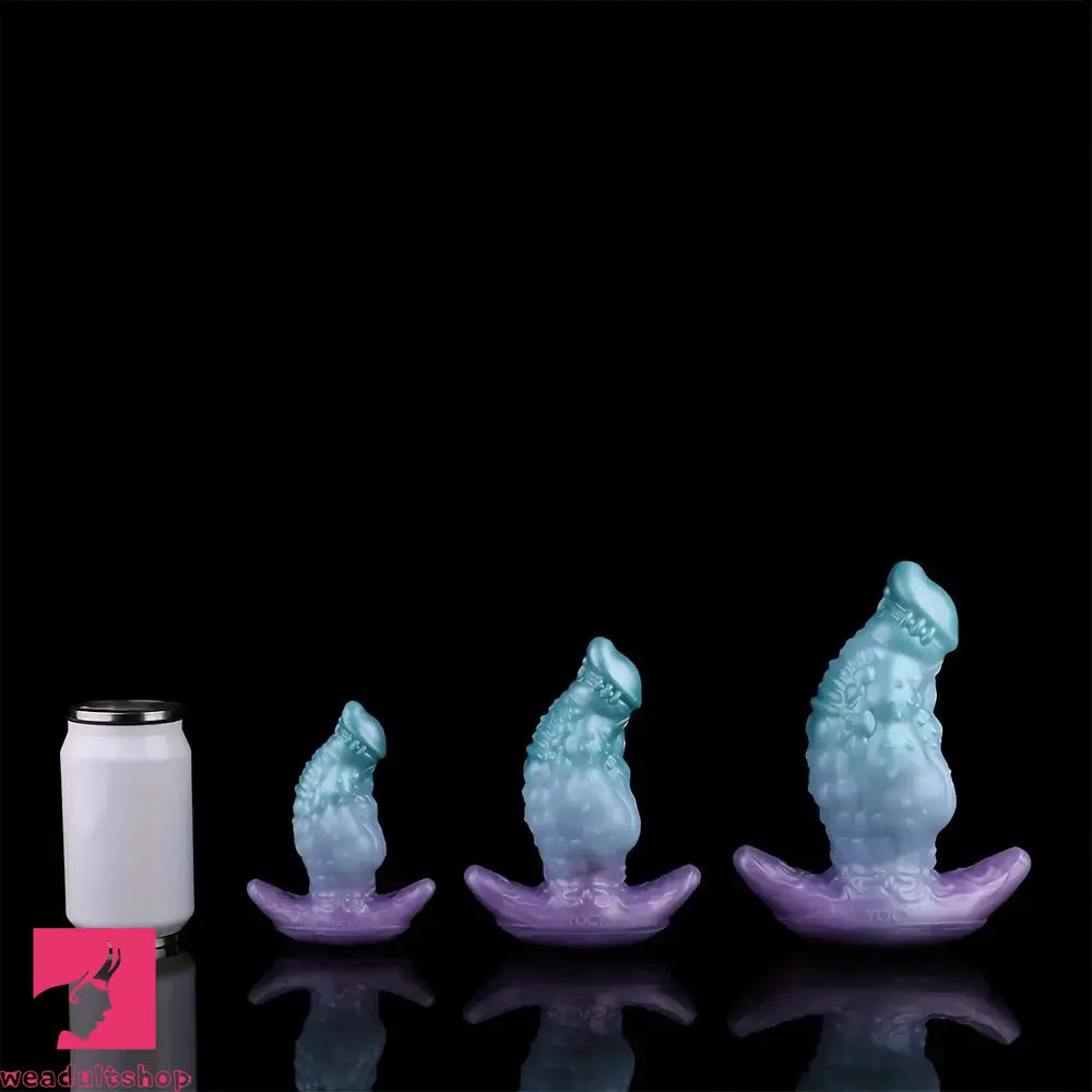 5.51in 7.04in 8.74in Liquid Silicone Anal Plug Strap-On Monster Odd Dildo