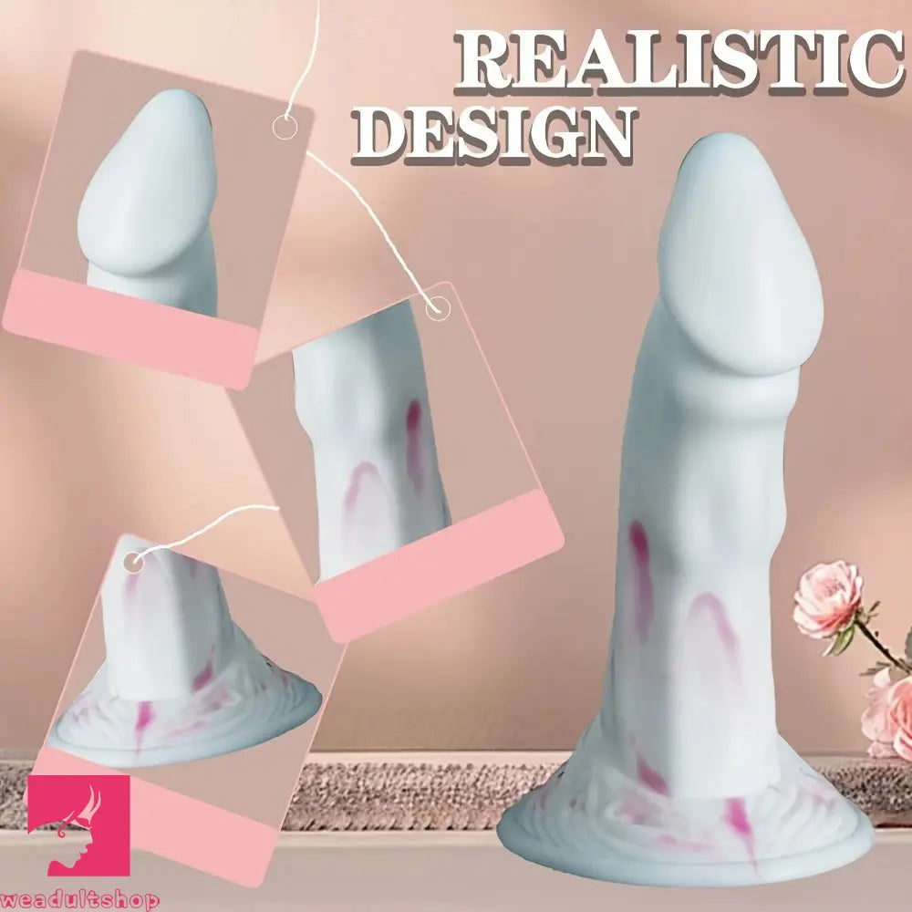 8.5in Dolphin Oversize Thickened Soft Double Density Silicone Dildo