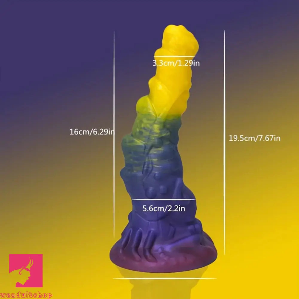 7.67in 8.85in Monster Creature Silicone Soft Dildo For G Spot Masturbator