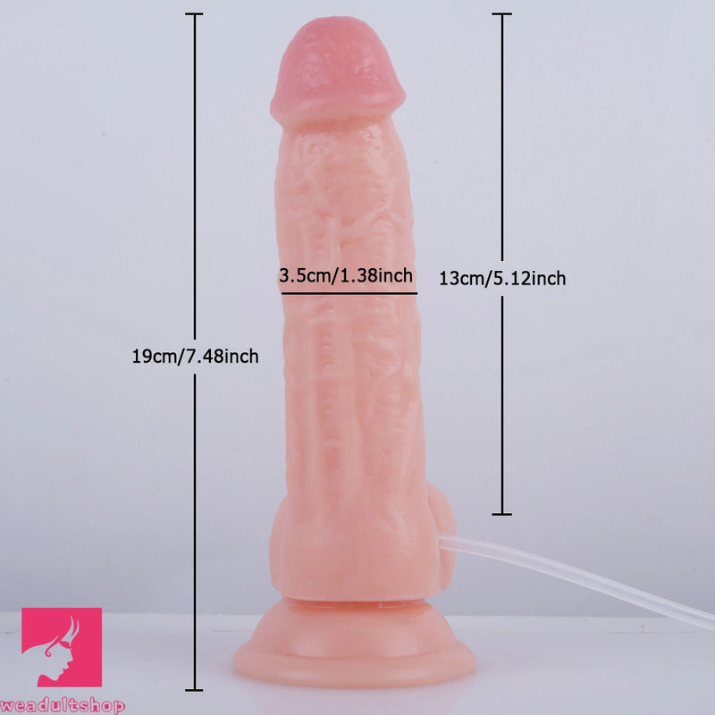 7.48in PVC Ejaculating Dildo Ball Suction Cup Penis Sex Toy Anus Expander