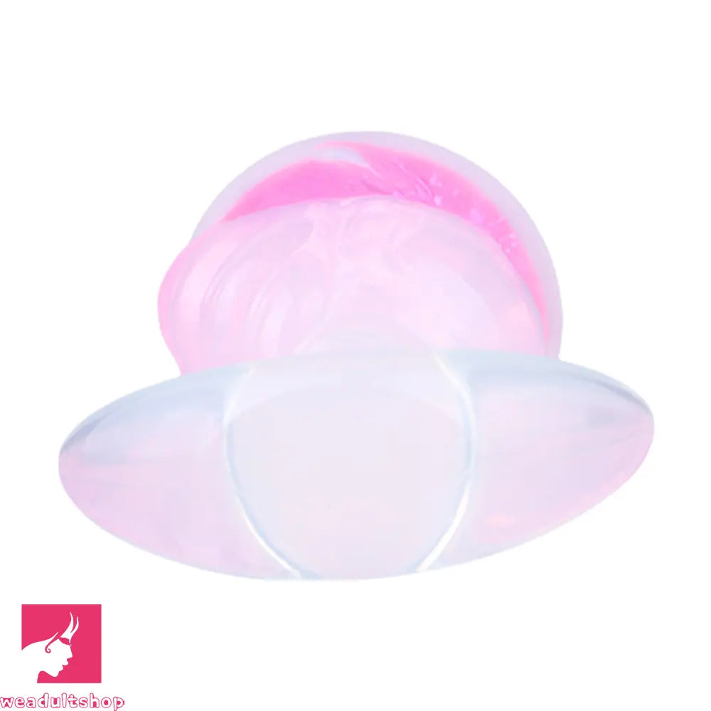 5.63in Luminous Silicone Anal Beads Dildo Anal Cock Toy With Anchor