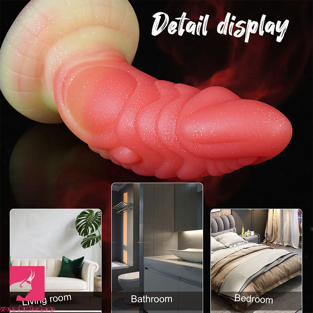 7.09in Odd-shaped Anal Plug Liquid Silicone Animal Monster Cock Dildo