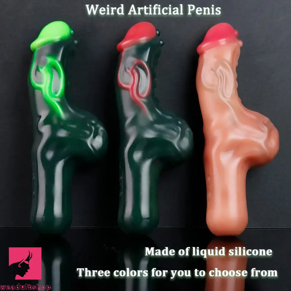 7.64in Odd Spiked Sword Dildo With Handle Silicone Female Male Sex Toy