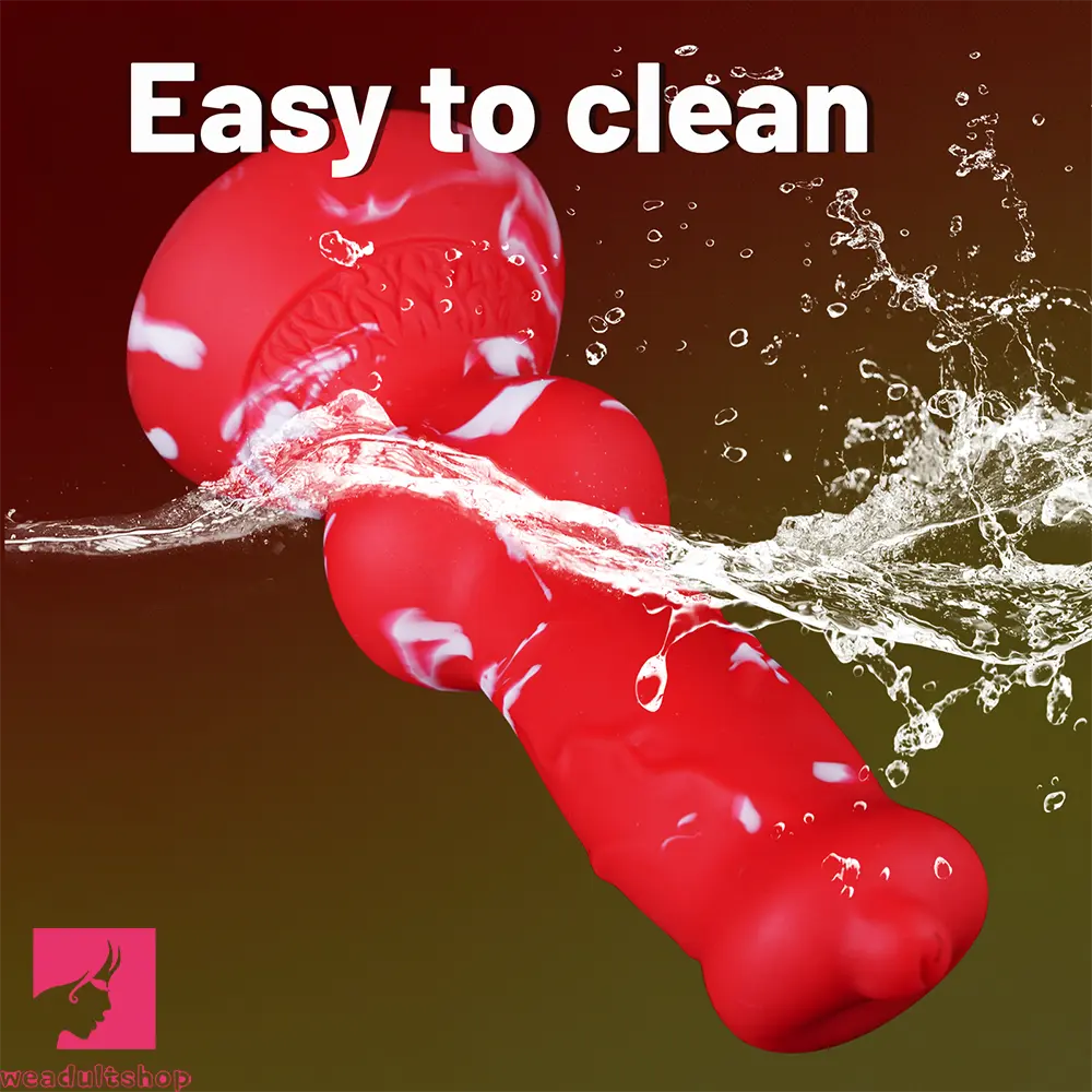 7.09in Lifelike Animal Penis Dog Knot Liquid Silicone Dildo For Anal Sex