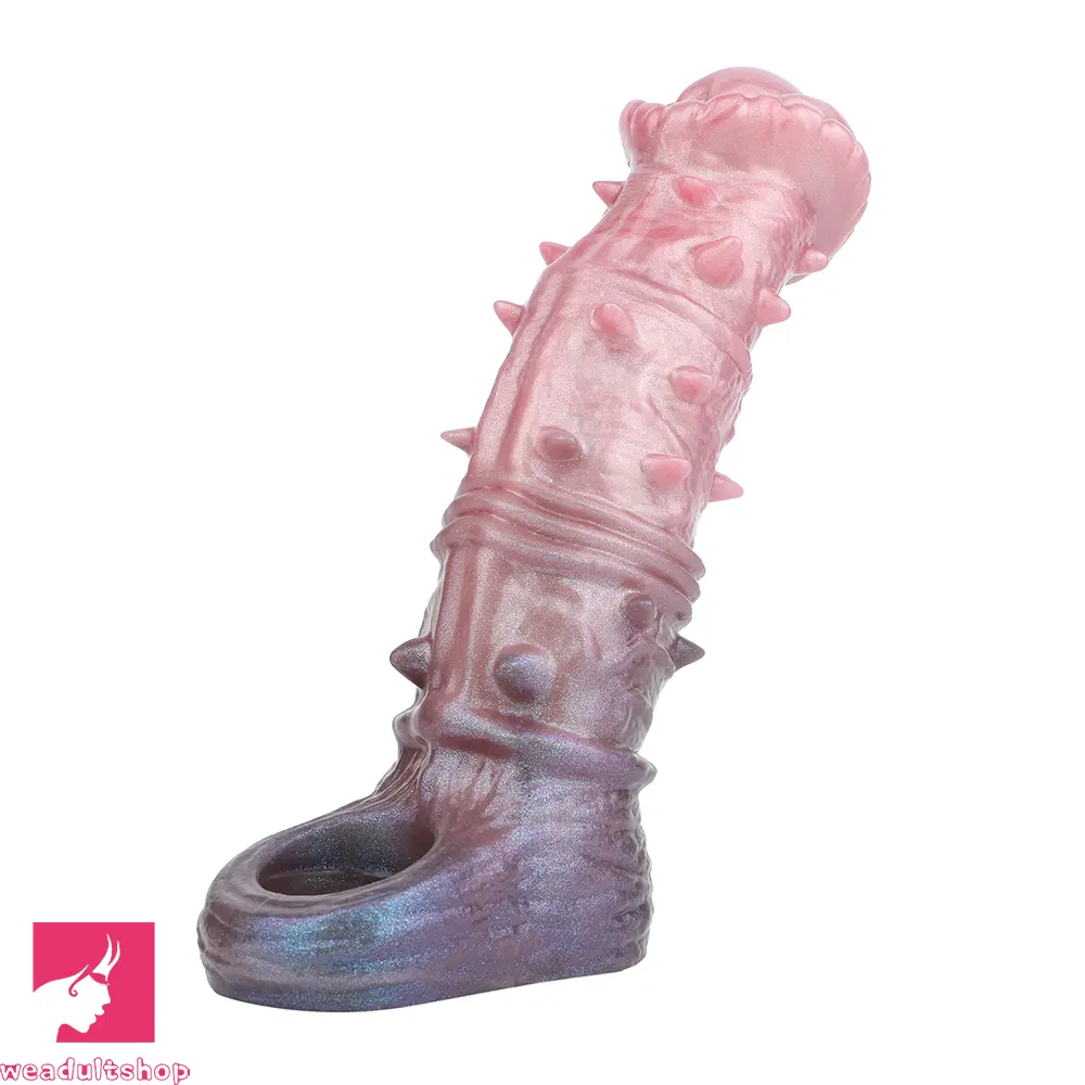 7.48in Spiked Horse Cock Sleeve Dildo Fantasy Penis Extender Cock