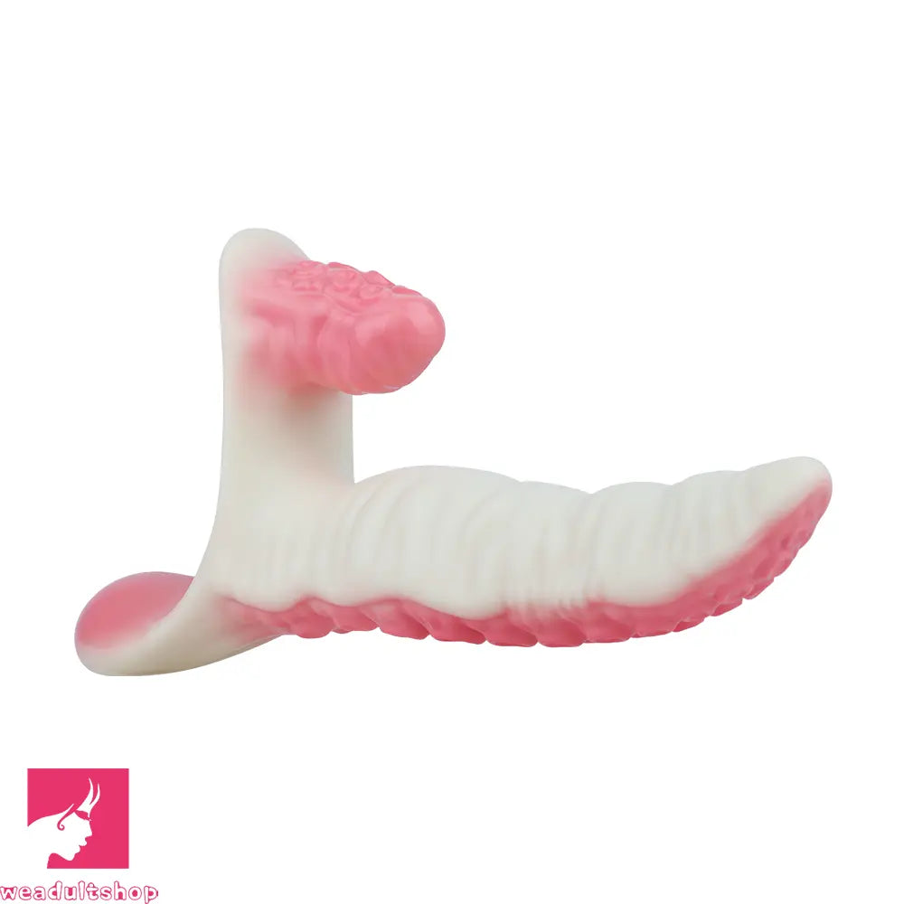 6.5in Tentacle Strap on Vibrating Dildo Natural Curved Soft Cock Toy