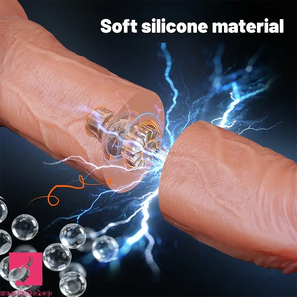 8.66in 7*10 Thrusting Vibrating Modes Automatic Heating Cock Male Dildo