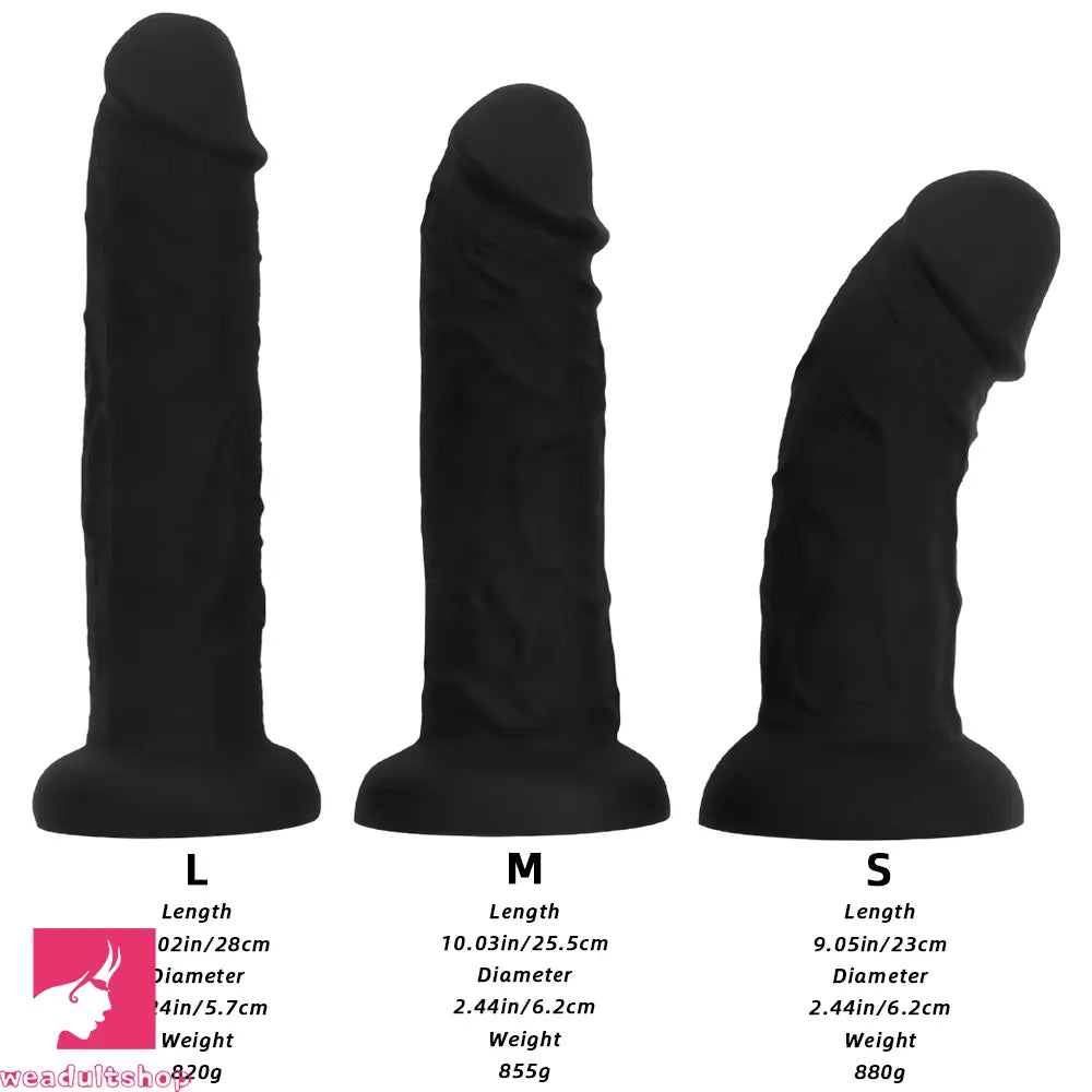 9.05in 10.03in 11.02in Thick Eggless Silicone Penis Dildo Adult For Couples