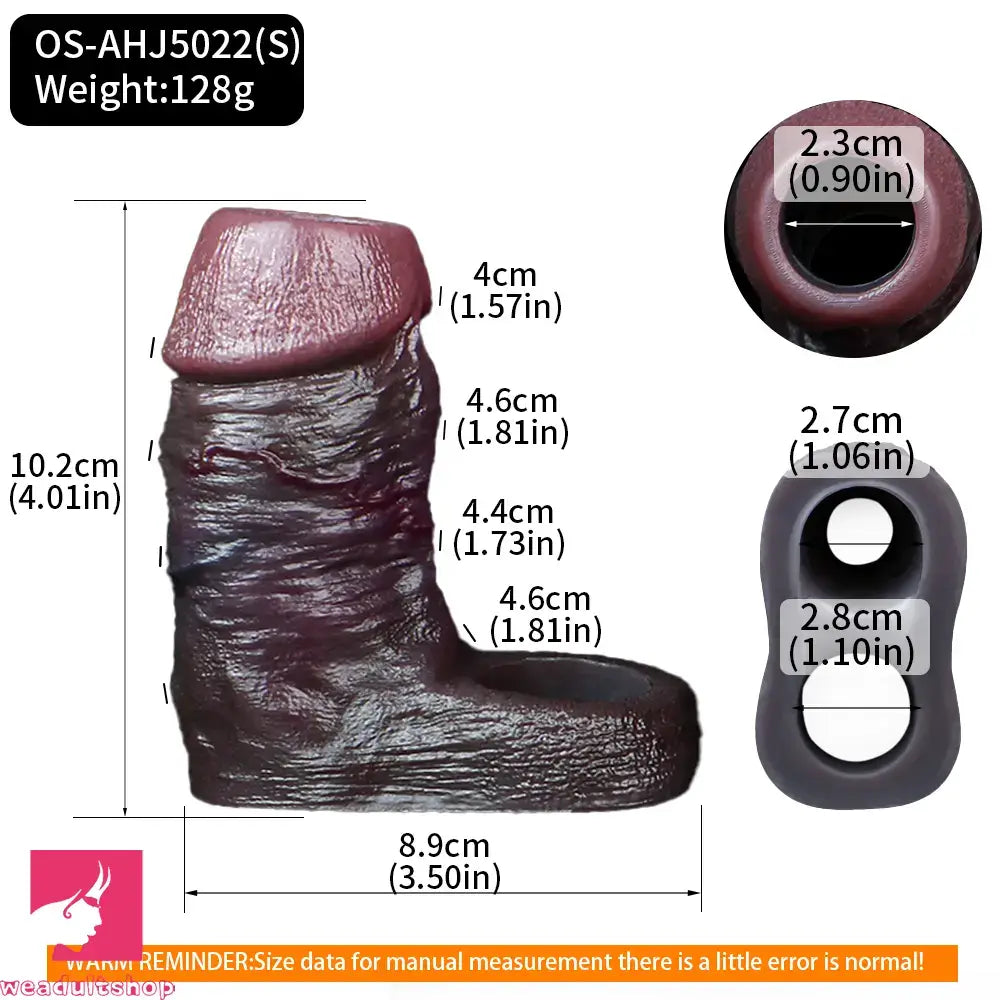 4.01in 4.72in 5.9in Lifelike Cock Sleeve Dildo Prostate Massage Cock Toy