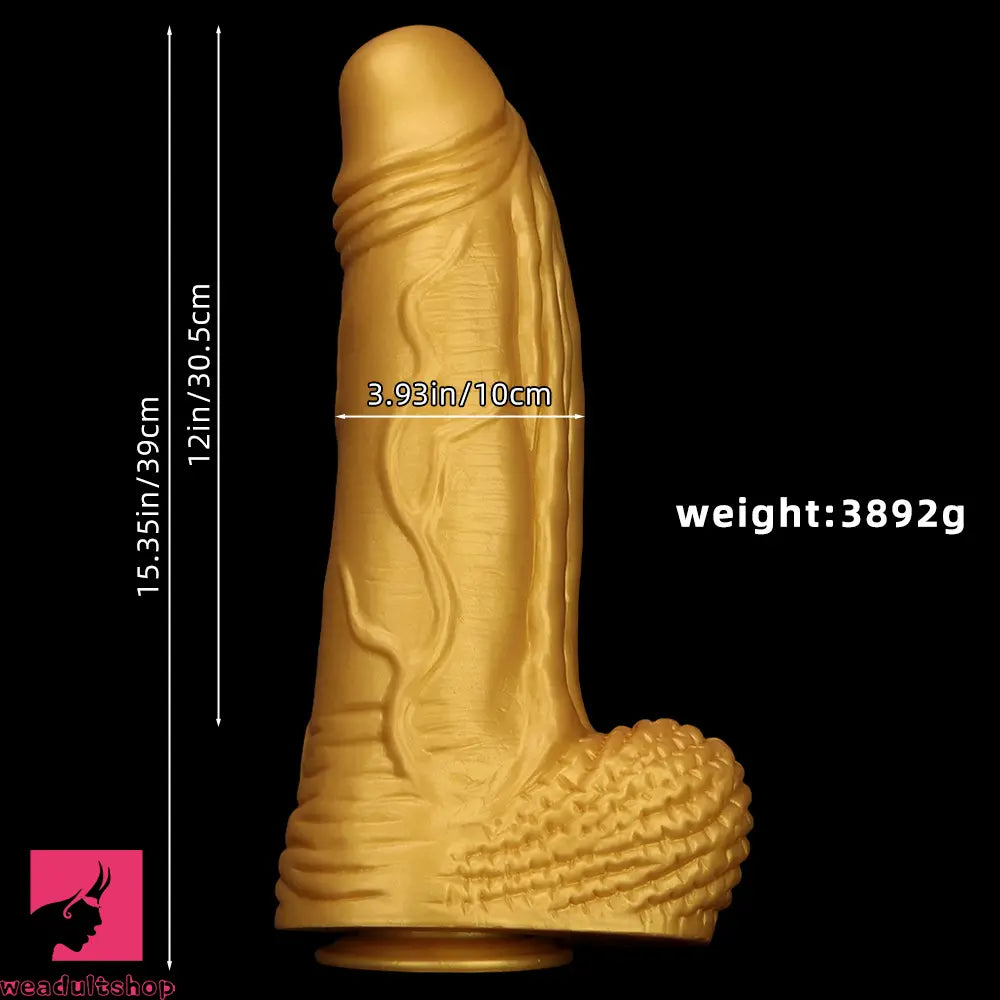 15.35in Huge Thick Silicone Soft Dildo Realistic Design For G-Spot Love