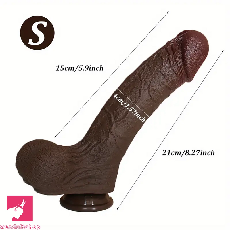 8.27in 9.84in Realistic Liquid Silicone Big Flexible Dildo For Adults