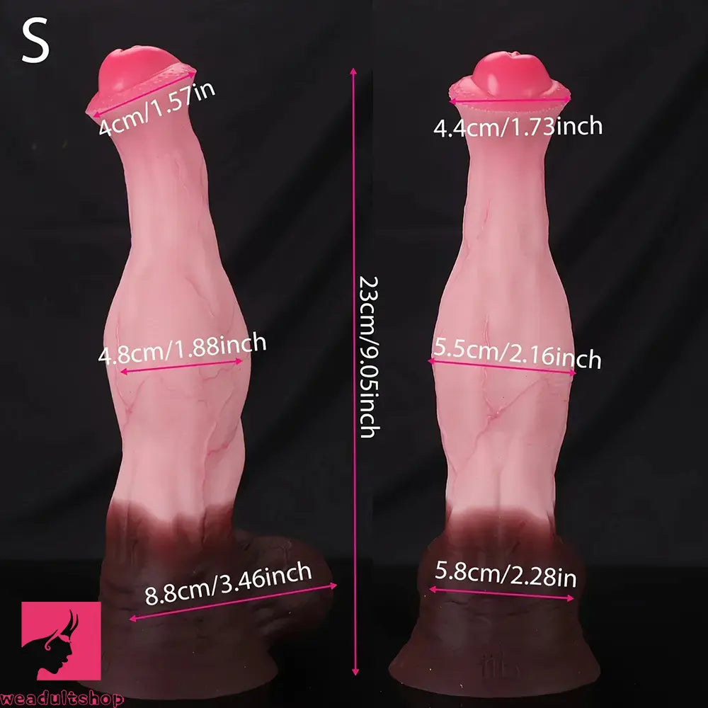 9.05in 10.62in 12.59in 14.96in Horse Knot Cock Dildo Big Silicone Soft Dildo