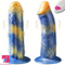 8.43in Fantasy Dildo Vibrator Zipper Monster Thick Dildo Adult Cock Toy