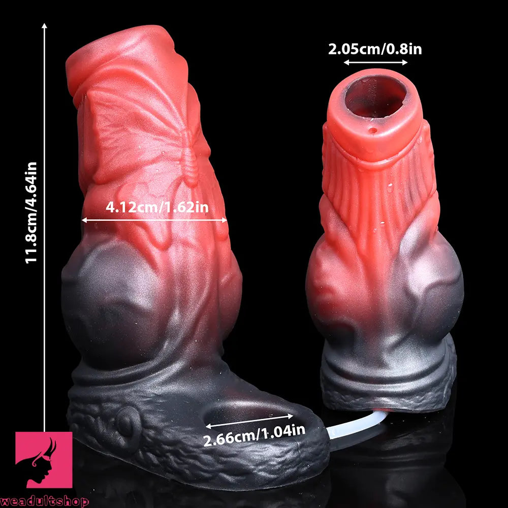 4.64in Water Spraying Squirting Monster Knot Dildo Sleeve Useful Penis Ring