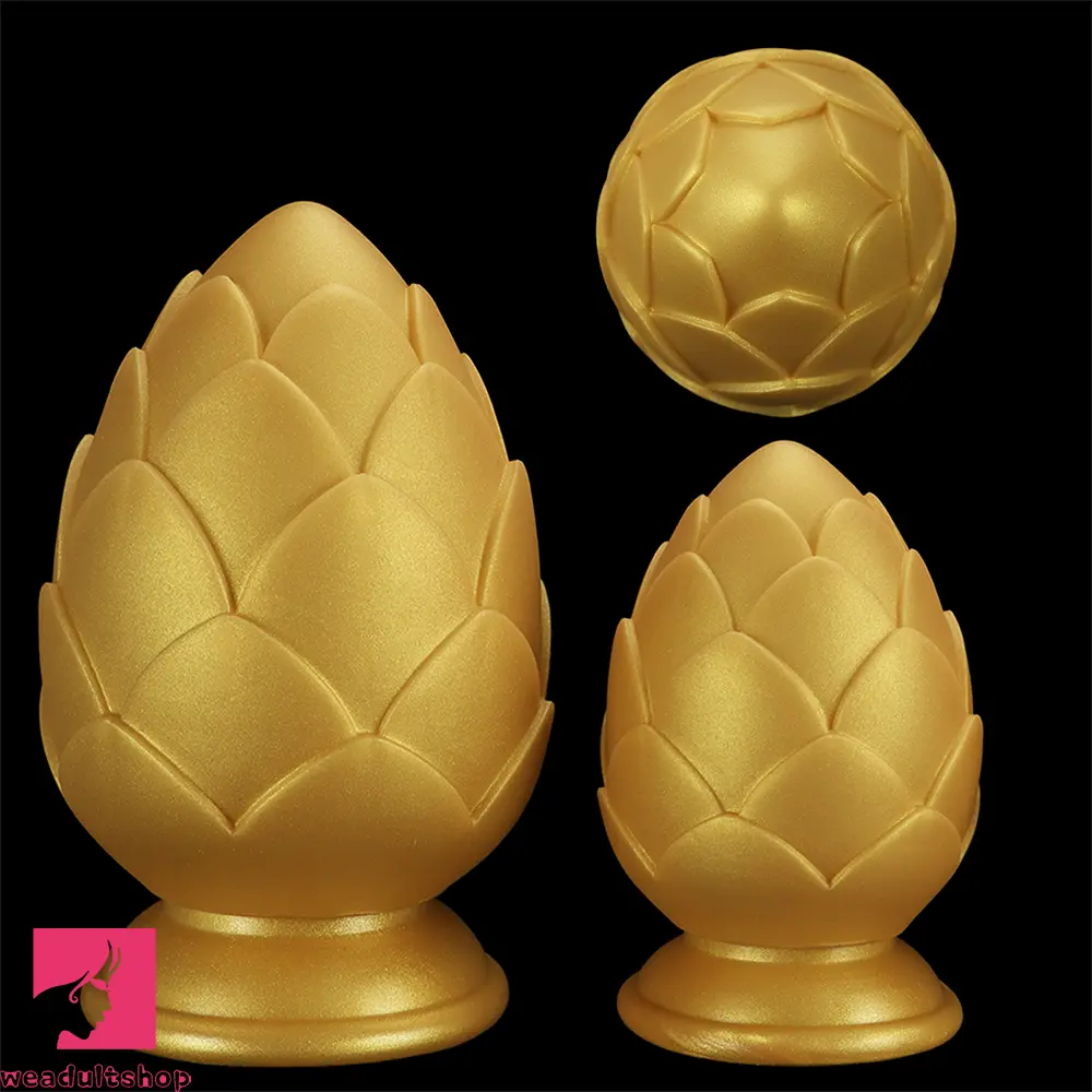 4.13in 4.72in 5.31in Flower Small Thick Butt Plug Dildo For Couples' Sex Toy