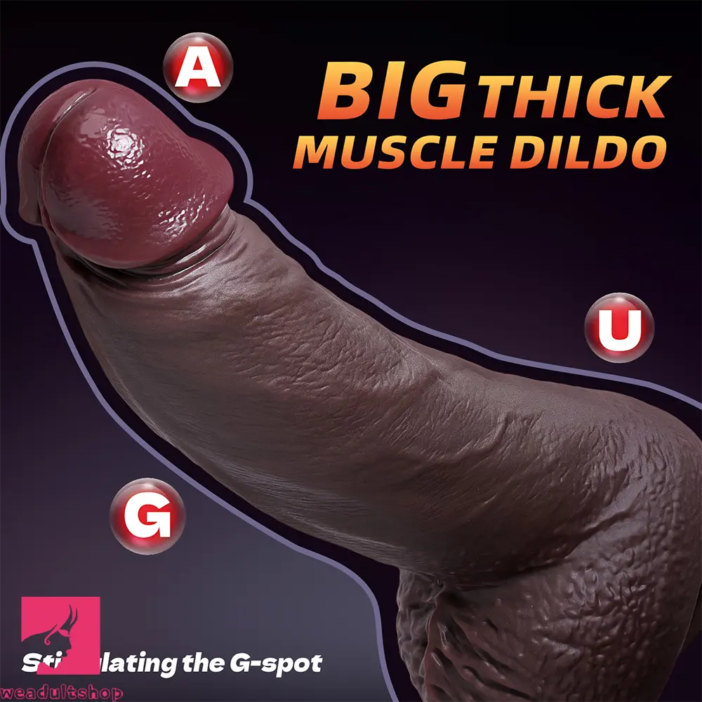 7.68in 9.06in 11.61in Dual Density Silicone Big Soft Dildo Lifelike Cock