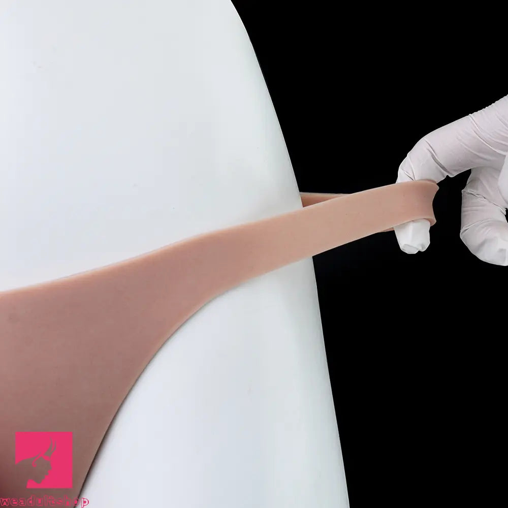 8.11in Realistic Feeling Skin Hollow Sleeve Cock Strap on Dildo Sex Toy