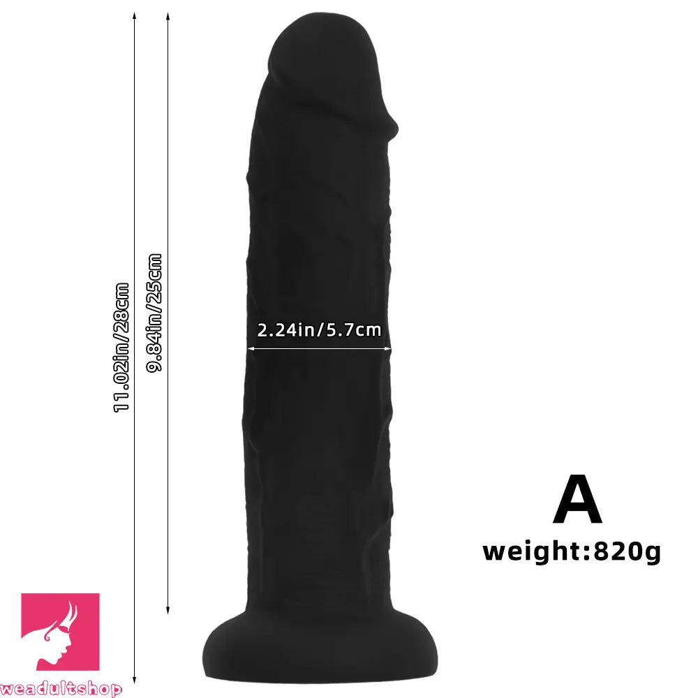 9.05in 10.03in 11.02in Thick Eggless Silicone Penis Dildo Adult For Couples