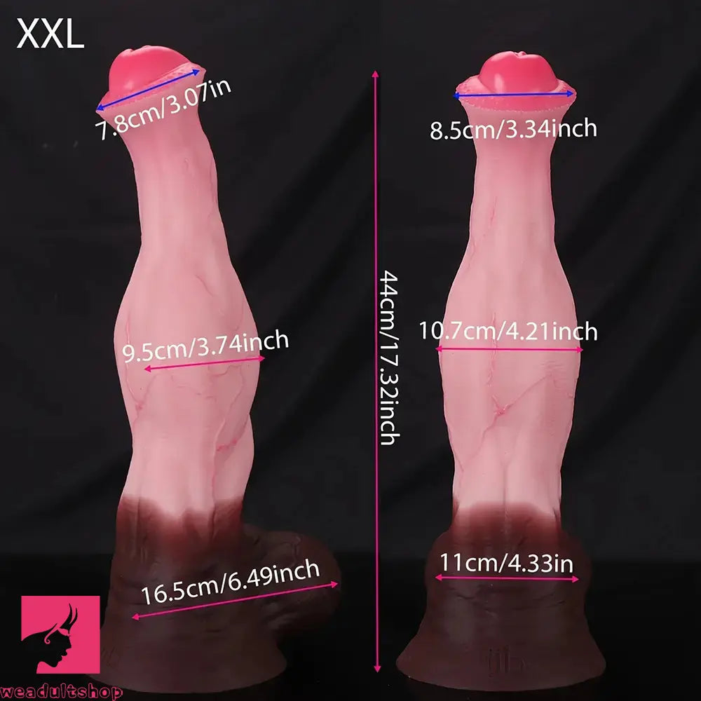 9.05in 10.62in 12.59in 14.96in Horse Knot Cock Dildo Big Silicone Soft Dildo