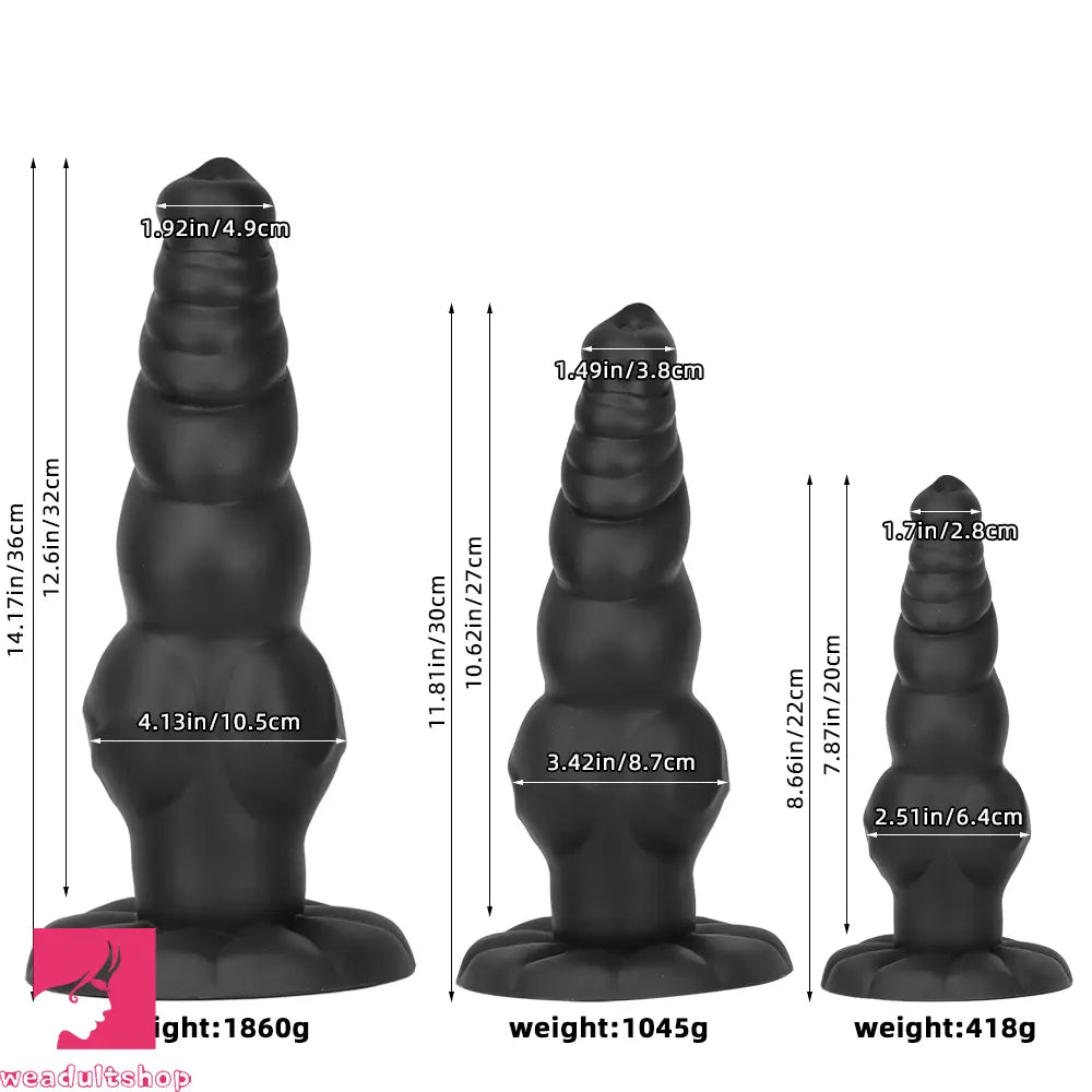 8.66in 11.81in 14.17in Heterosexual Animal Upgraded Dog Silicone Dildo