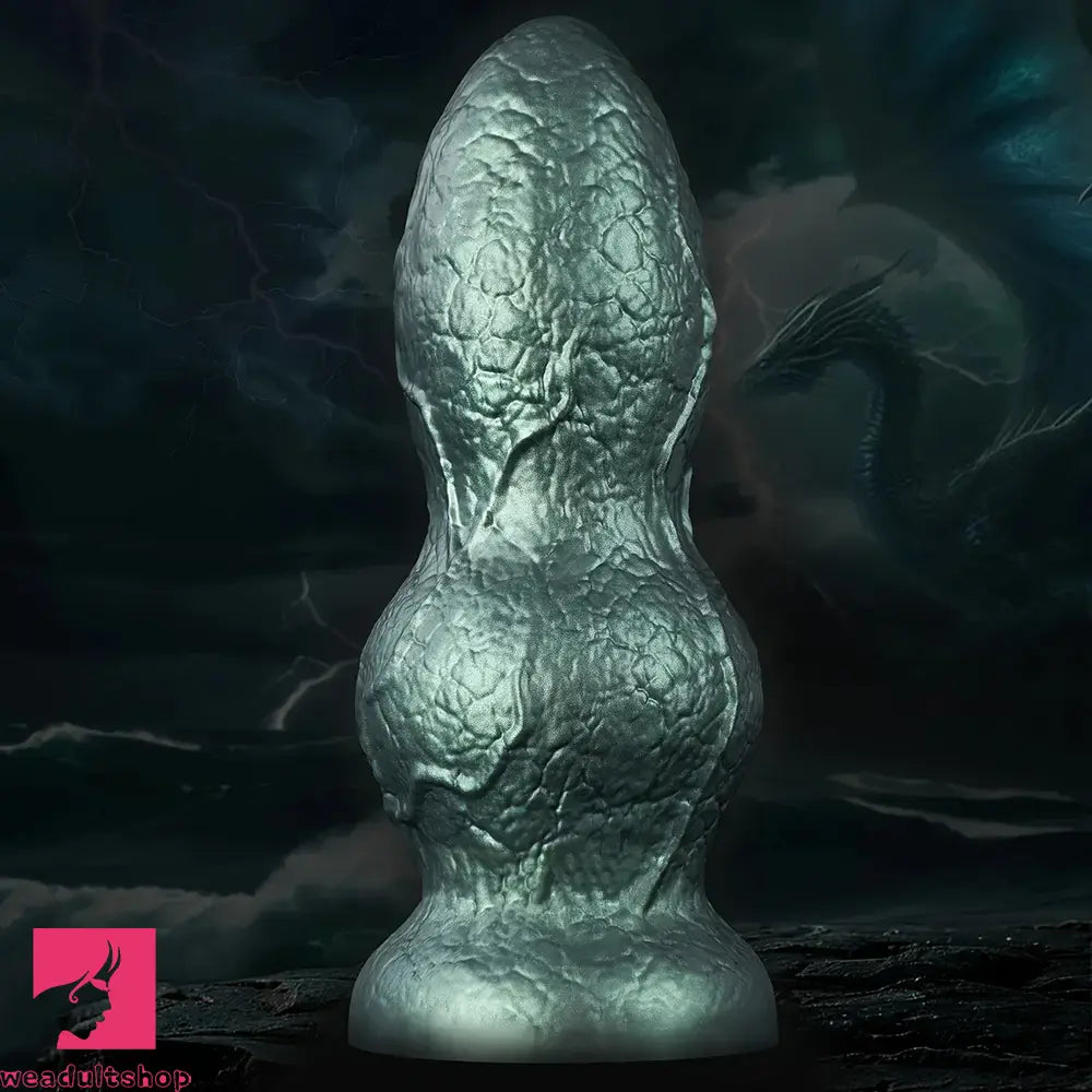 9.5in Monster Dragon Knot Silicone Soft Thick Dildo Large Butt Plug 2 Knots
