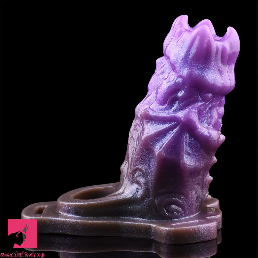 5.39in Scary Dragon Beast Creature Hollow Dildo Sleeve With Cock Ring