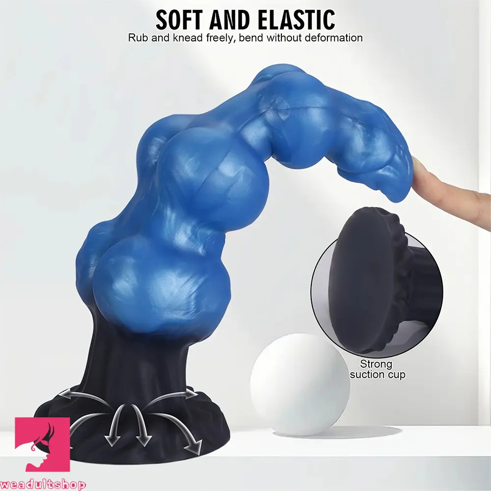 7.48in 8.66in 10.43in Soft Big Penis Realistic Texture Knot Dildo For G Spot